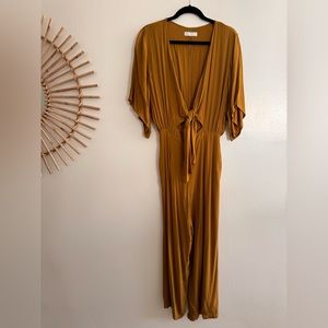 Linen Blend Jumpsuit with cutouts